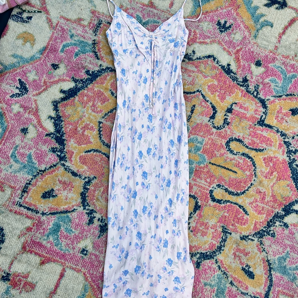 Floral Spaghetti Strap Maxi Dress